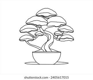 Bonsai tree drawing royalty