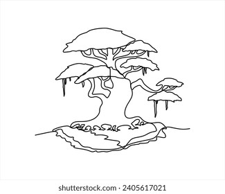 Bonsai tree drawing royalty