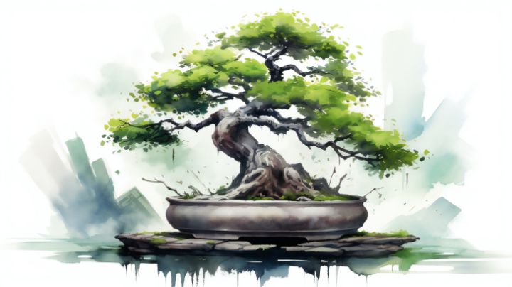 Bonsai in a pot