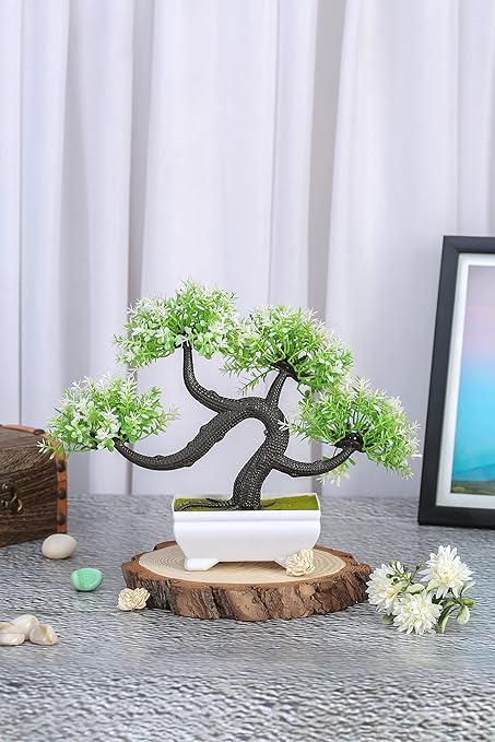 Satyam kraft pc artificial bonsai tree with designer pot for home de â