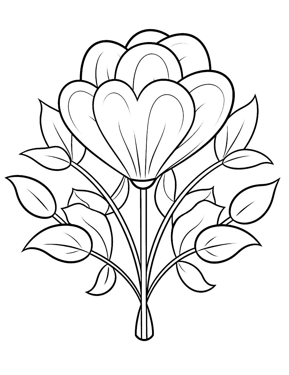 Flower coloring pages free printable sheets