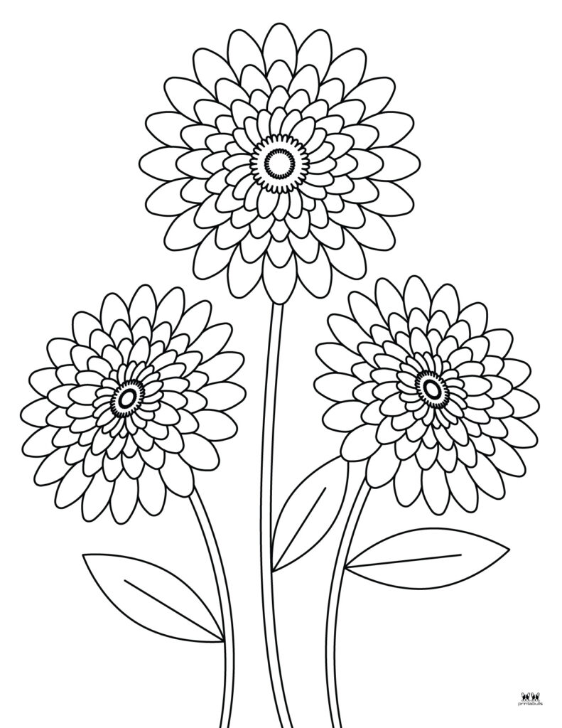 Flower coloring pages