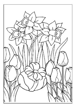 Discover the wonder of tulips with our printable coloring pages for kids pdf