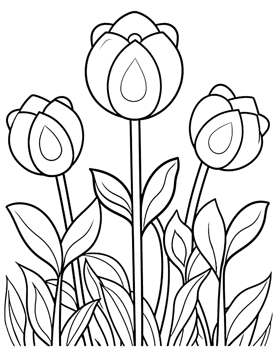 Flower coloring pages free printable sheets