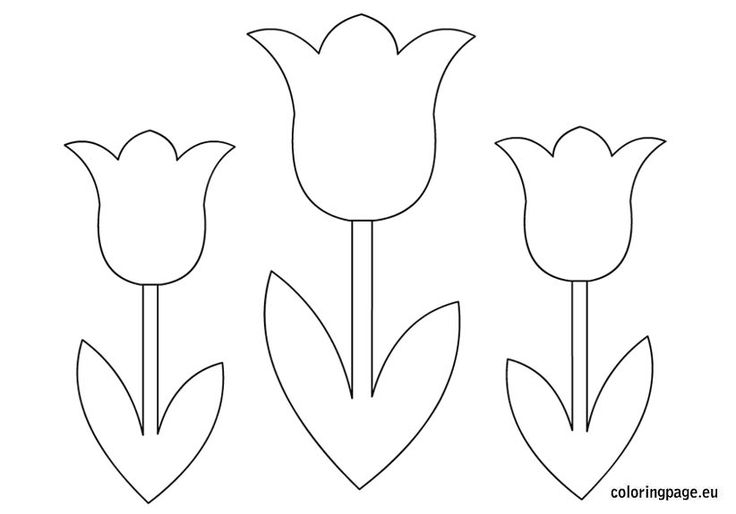 Tulips flower coloring page oeufs de pãques ã colorier coloriage gratuit modãles fleurs de papier