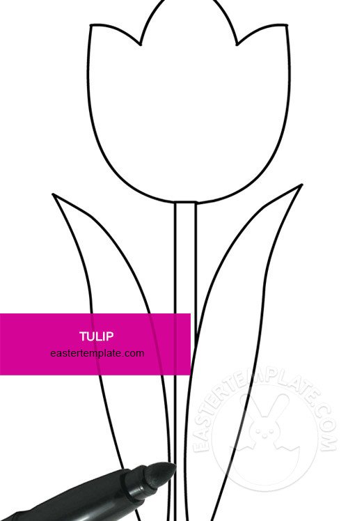 Tulip flower coloring page