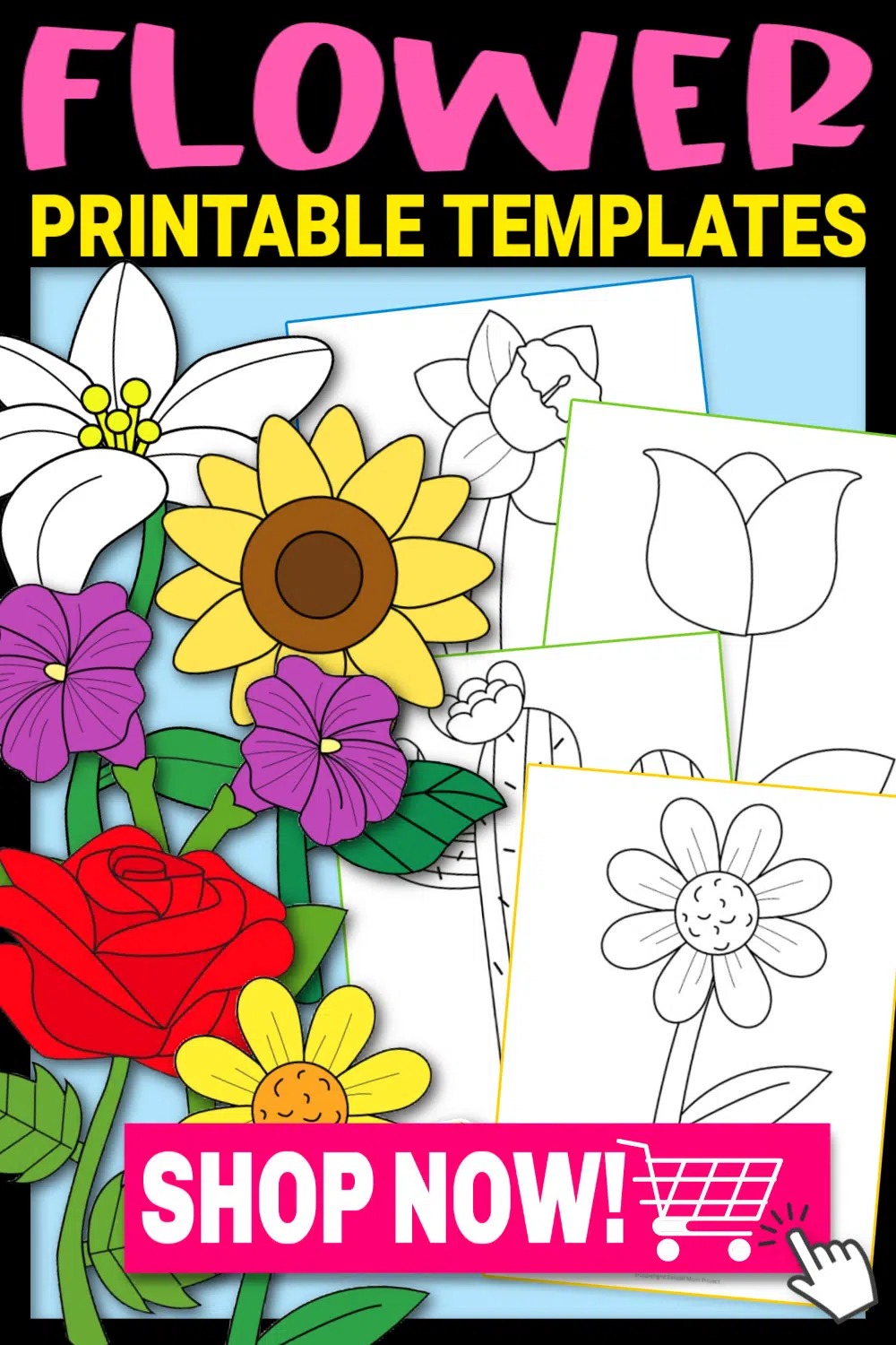 Printable flower templates â simple mom project