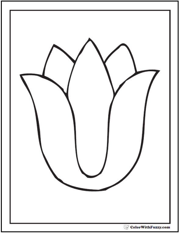 Tulip flower coloring pages pdf printables