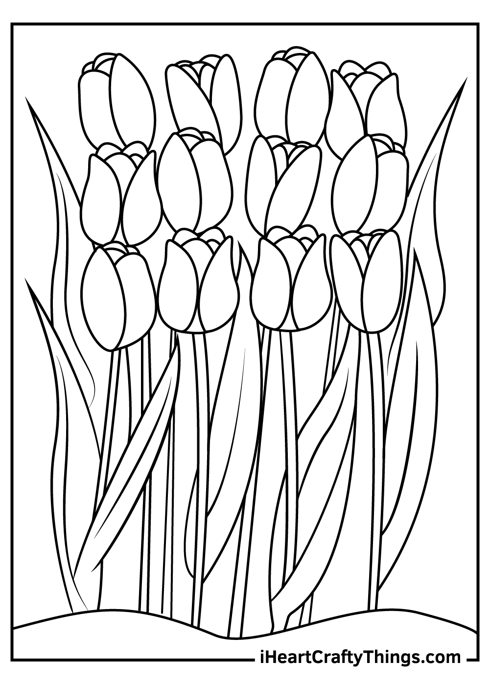 Tulip coloring pages updated