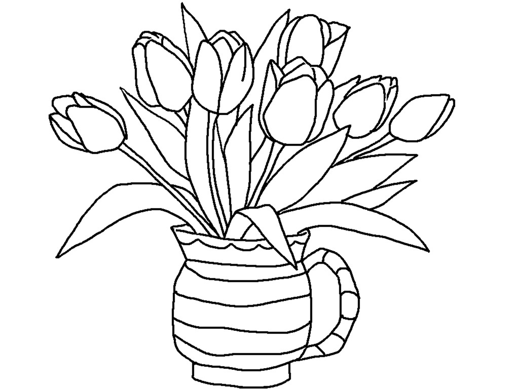 Tulip nature â free printable coloring pages