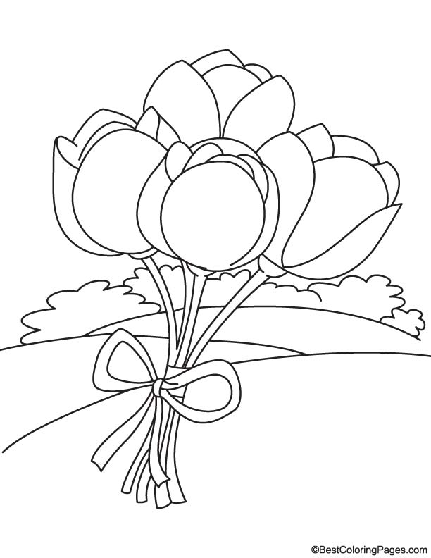 Bunch of tulip coloring page download free bunch of tulip coloring page for kids best coloring pages