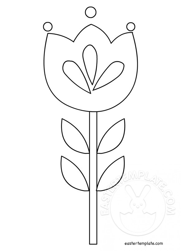 Tulip flower coloring page