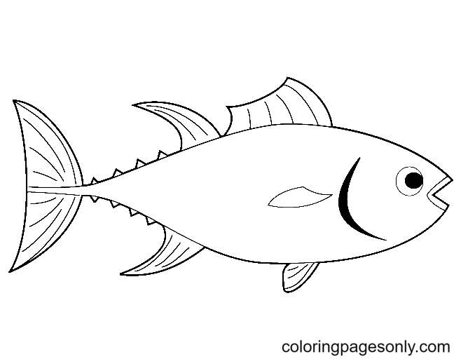 Tuna coloring pages printable for free download