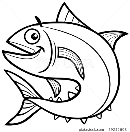 Tuna fish coloring page