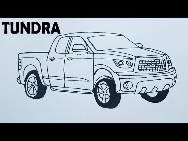 How to draw tundra pickup truck