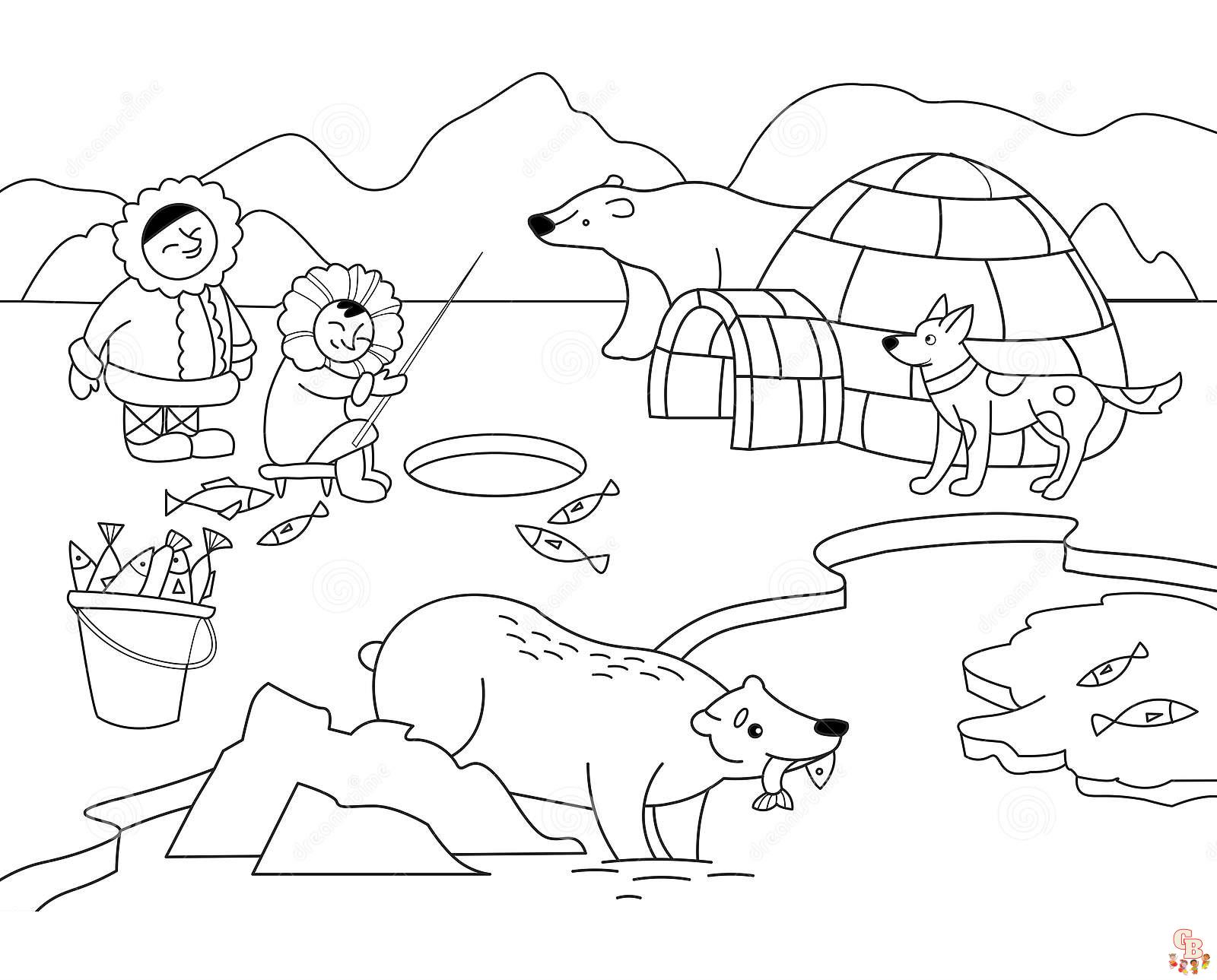 Arctic animal coloring pages free printable sheets creative fun