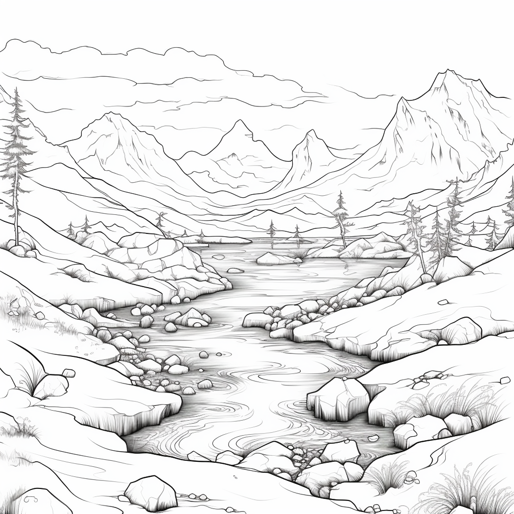 Tundra environment coloring pages