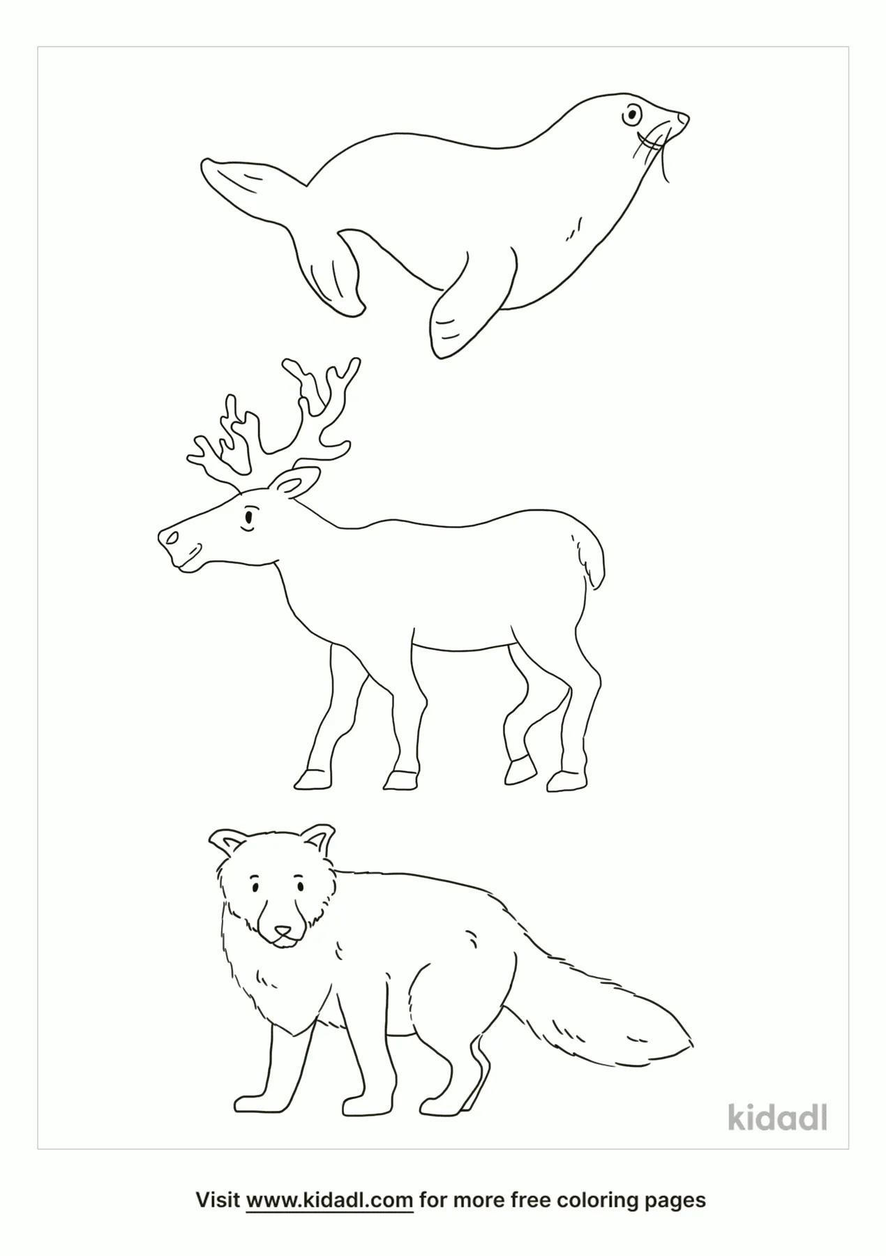 Free tundra animals coloring page coloring page printables