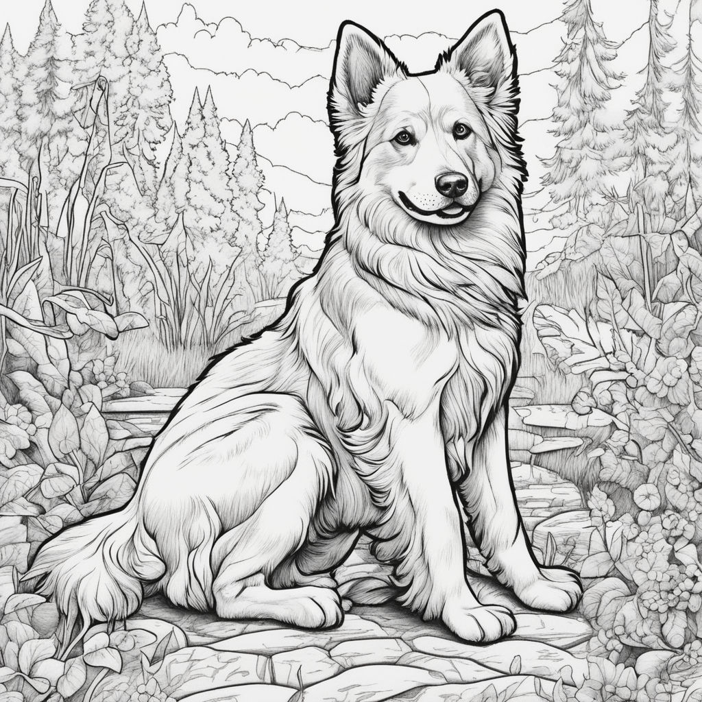 Wolf coloring book