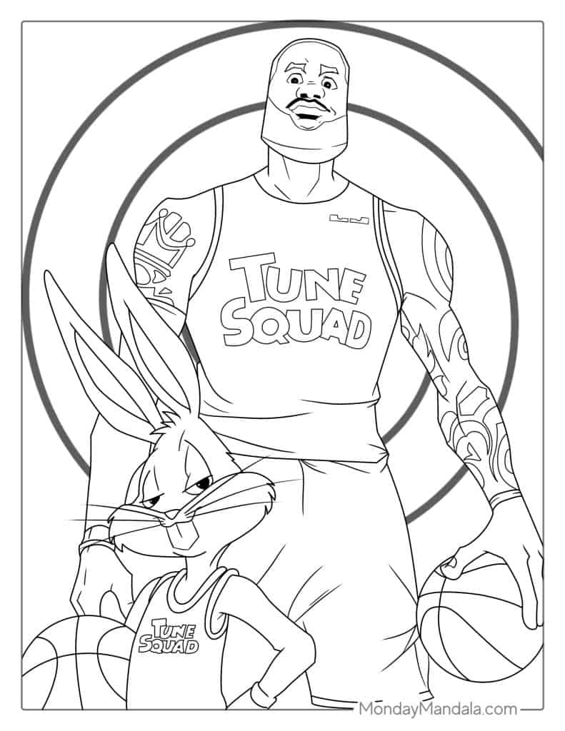 Lebron james coloring pages free pdf printables