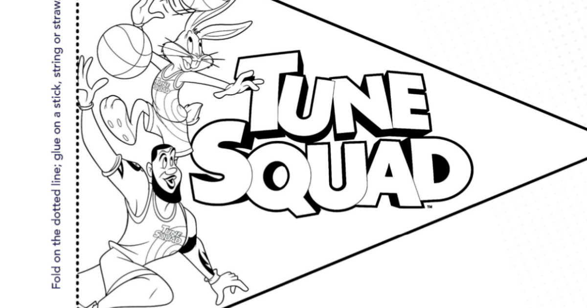 Space jam tune squad pennant craft