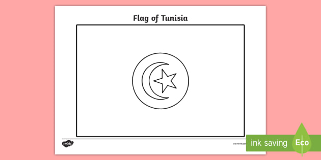 Tunisia flag louring sheet teacher made