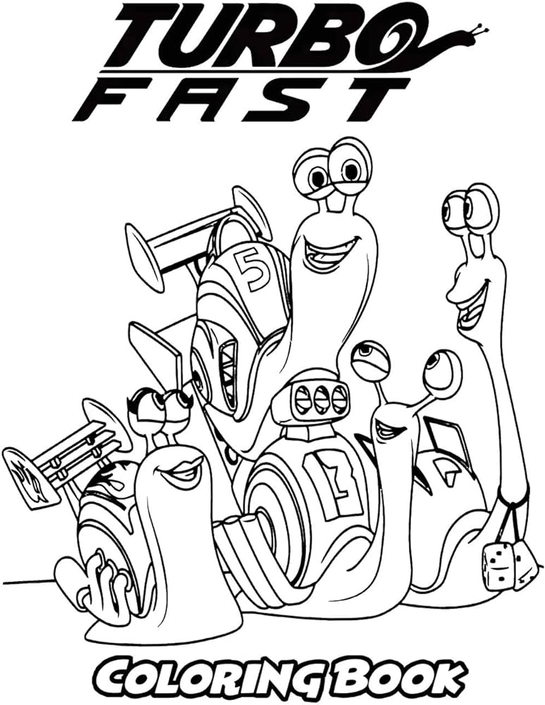 Turbo fast coloring book coloring book for kids and adults activity book with fun easy and relaxing coloring pages books