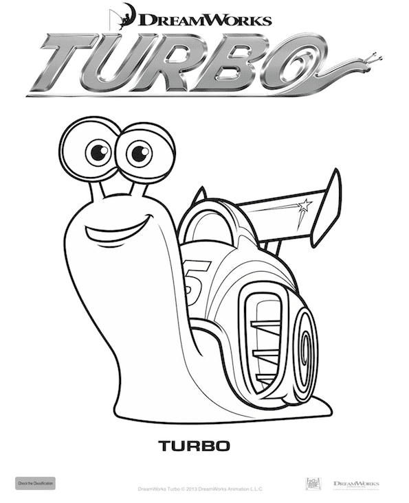 Turbo coloring pages printable for free download