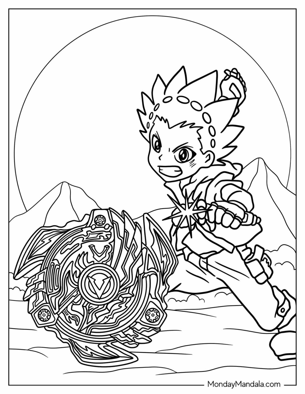 Beyblade coloring pages free pdf printables