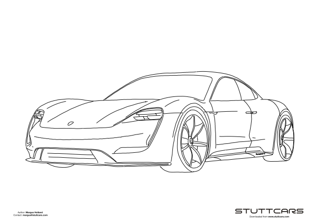 Porsche coloring pages