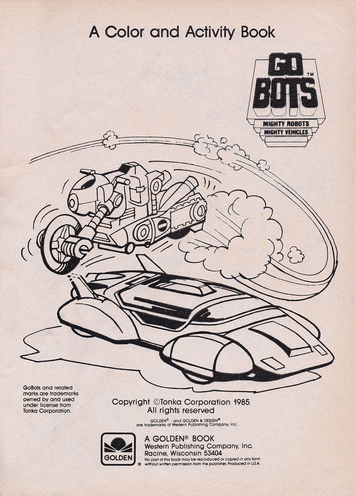 Golden gobots coloractivity books