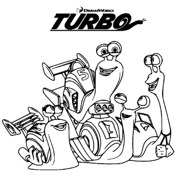 Printable turbo coloring pages collection