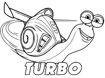 Turbo coloring pages