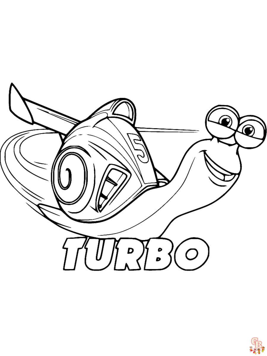 Printable turbo coloring pages free for kids and adults