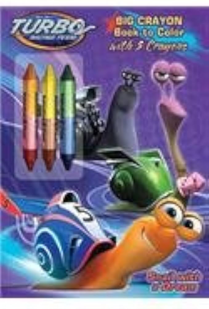 Dreamworks turbo snail with a dream big crayon book to color dalmatian press books