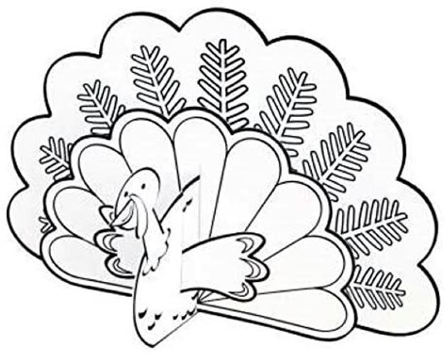 Thanksgiving turkey color your own d centerpiece