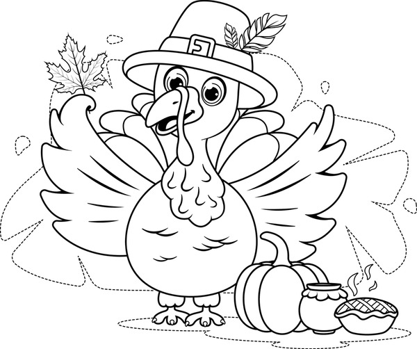 Thousand coloring book thanksgiving royalty