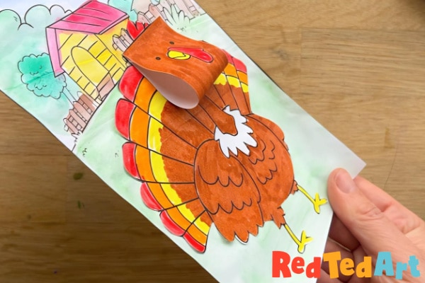 D turkey coloring page for preschoolers