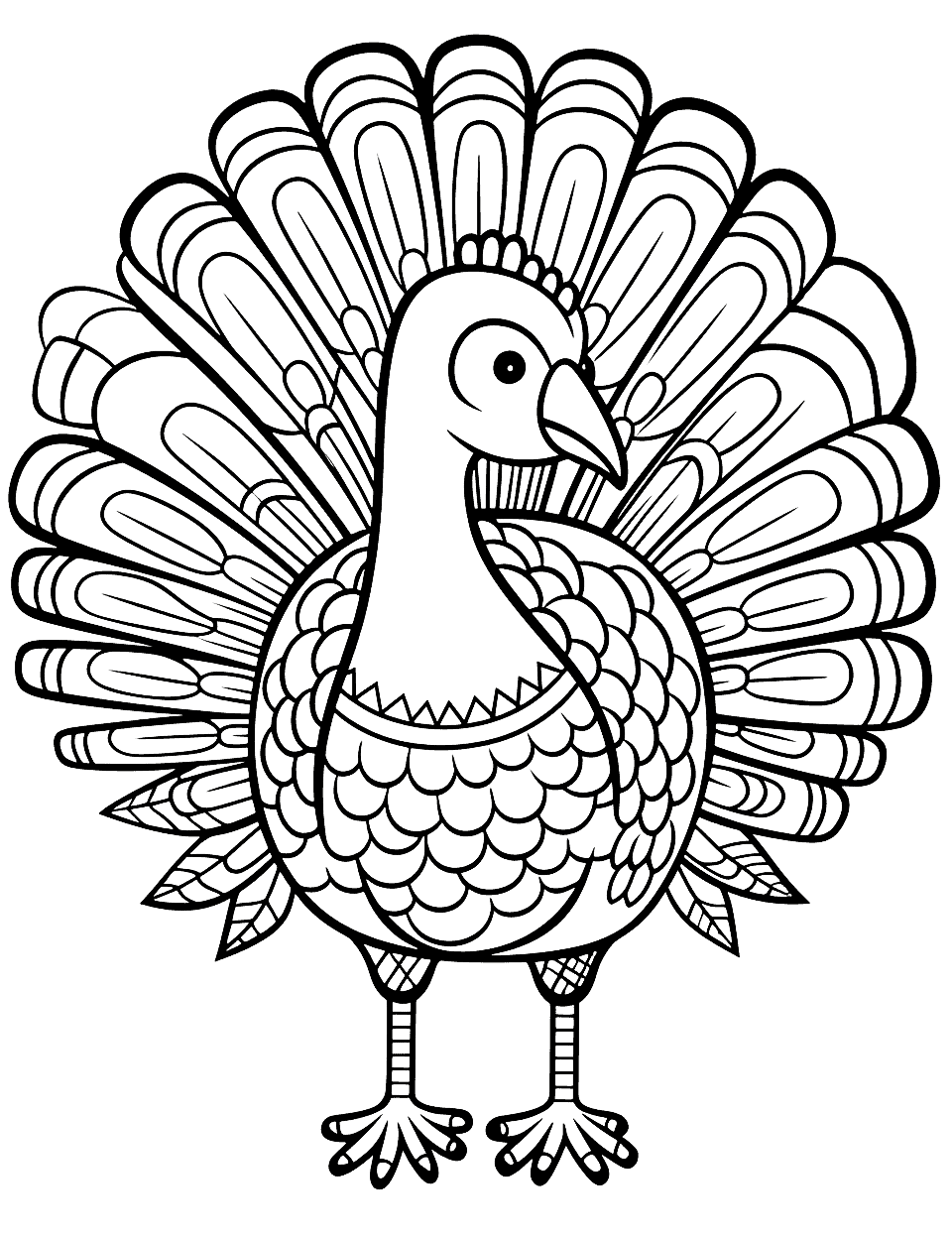 Turkey coloring pages free printable sheets