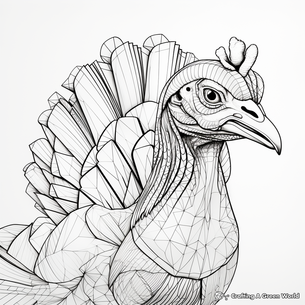 Realistic turkey coloring pages