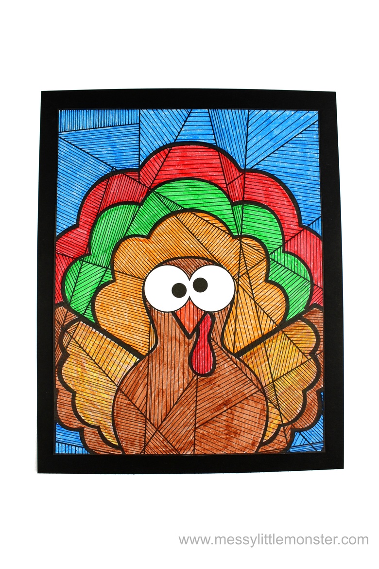 Coloring page of turkey