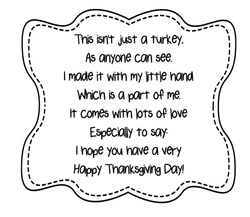 Turkey handprint poem a to z teacher stuff printable pages and worksheets