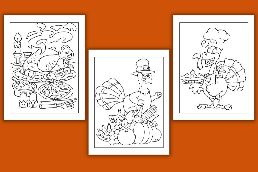 Free thanksgiving coloring pages pdf download