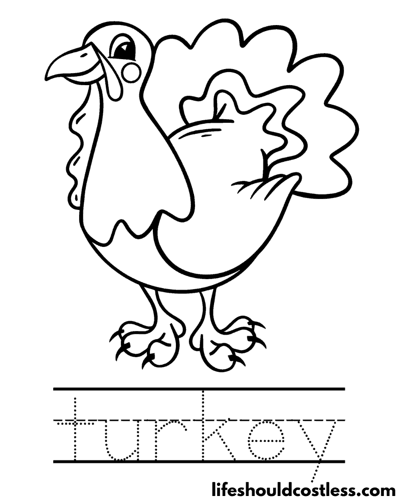 Turkey coloring pages free printable pdf templates