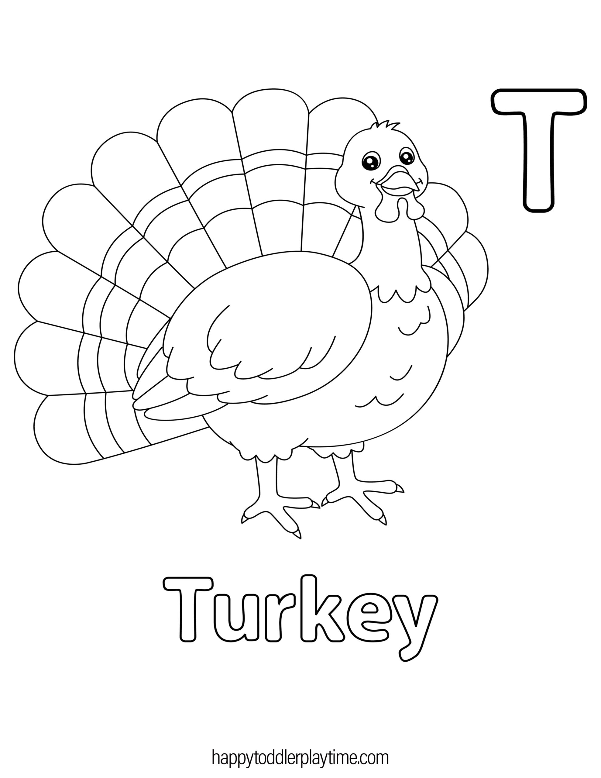 Free printable turkey coloring pages for kids