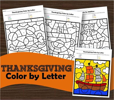 Ð free printable thanksgiving color by letter worksheets