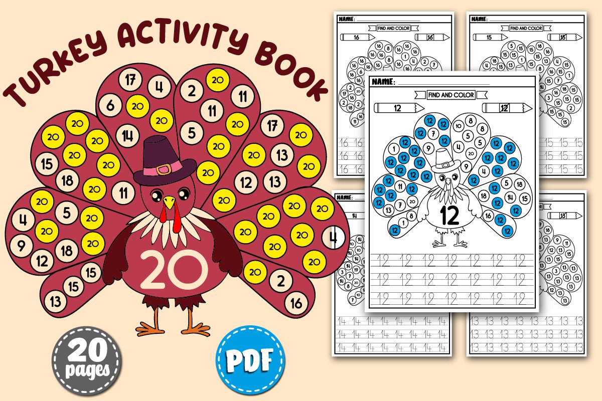 Color by number turkey number recognition