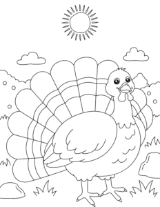 Free turkey coloring pages printable to download now