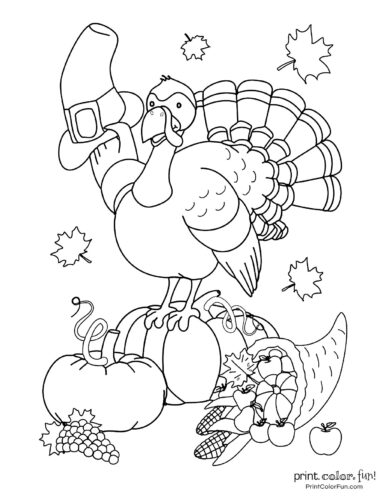 Terrific thanksgiving turkey coloring pages for some free printable holiday fun at