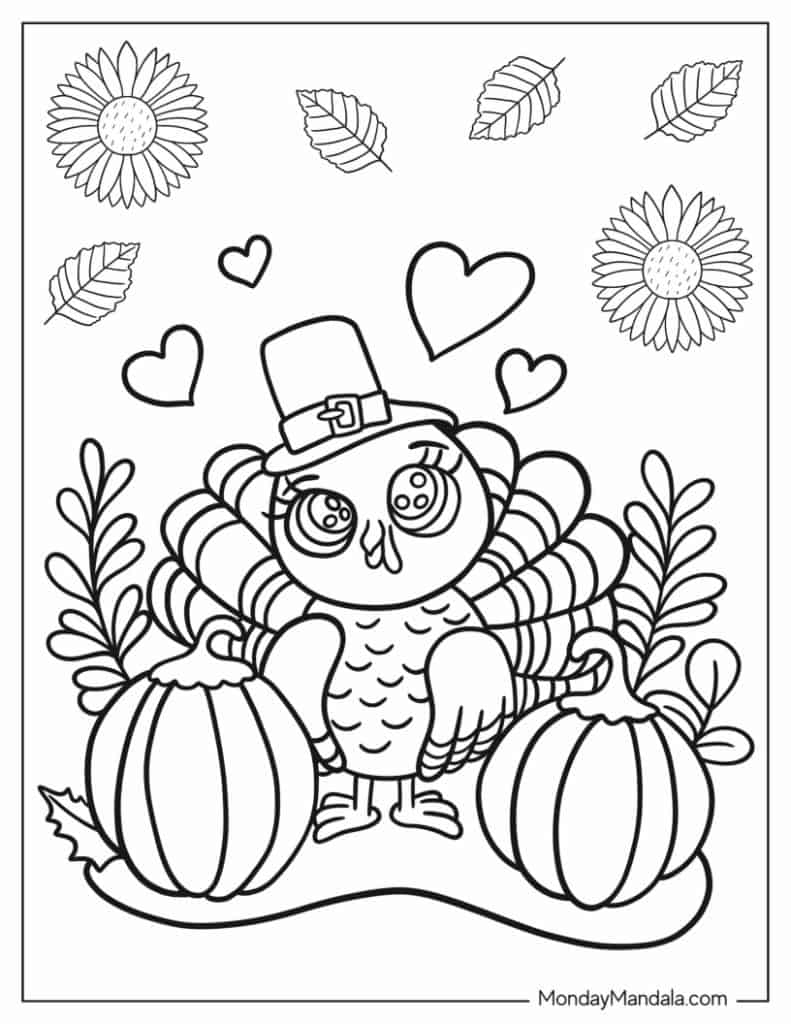 Thanksgiving coloring pages free pdf printables